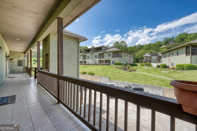 1649-H Lakeview Dr, Young Harris, GA 30582 - balcony featuring a residential view and covered porch