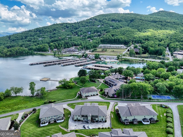 1649-H Lakeview Dr, Young Harris, GA 30582 - aerial view of a forest and a water and mountain view
