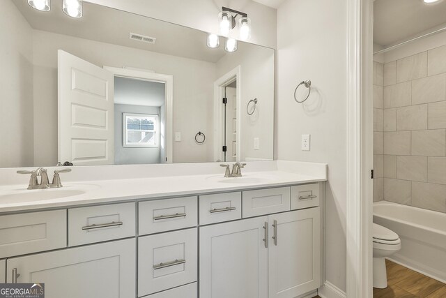 8 Sumner Way, Senoia, GA 30276 - full bathroom with a sink, double vanity, and visible vents