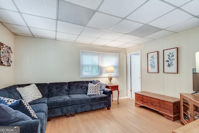 2926 Westbury Dr, Decatur, GA 30033 - living area with wood finished floors and a paneled ceiling