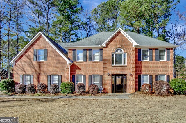 102 Morallion Hls, Peachtree City, GA 30269 - view of front of home with brick siding and a front yard