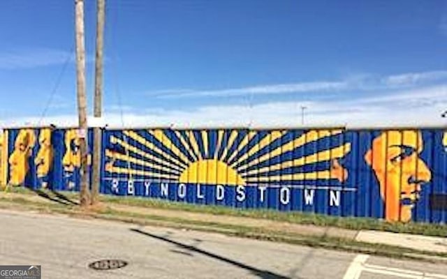 view of community sign