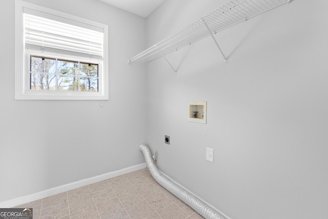 1484 Highland Bluff Ct, Suwanee, GA 30024 - laundry room with hookup for a washing machine, hookup for an electric dryer, baseboards, and laundry area