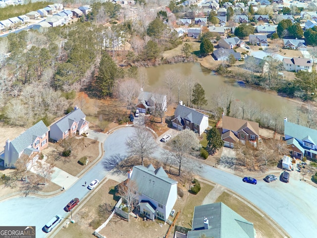 1484 Highland Bluff Ct, Suwanee, GA 30024 - aerial view with a water view and a residential view