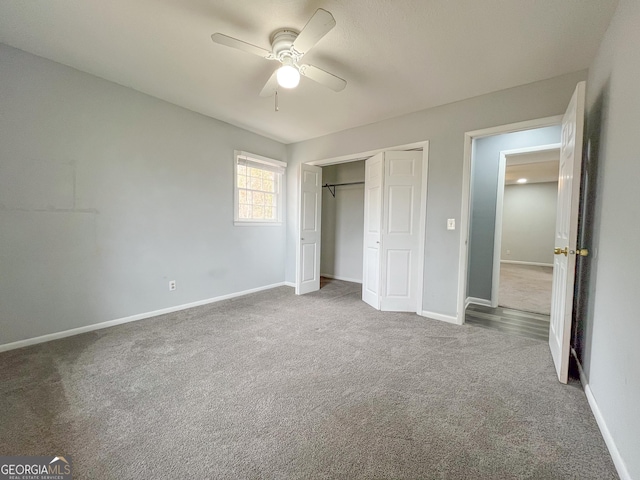 1105 Claxton Dairy Rd, Dublin, GA 31021 - unfurnished bedroom featuring carpet, baseboards, and a closet
