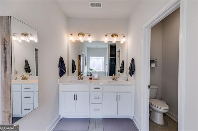 197 Saddleridge Dr, Bremen, GA 30110 - bathroom with double vanity and tile patterned floors
