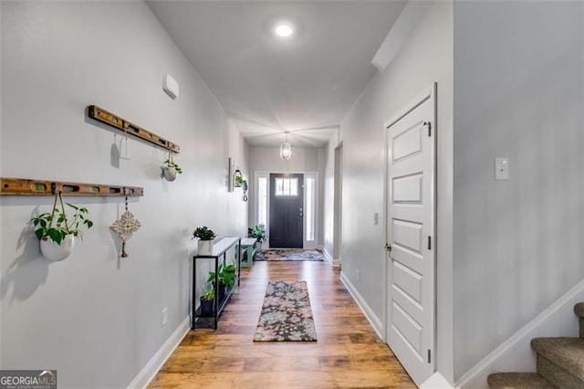 197 Saddleridge Dr, Bremen, GA 30110 - foyer entrance with stairway and light wood finished floors