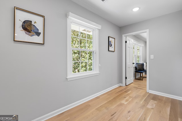 2672 Langland Ct NE, Atlanta, GA 30345 - hall featuring baseboards, light wood-type flooring, and recessed lighting
