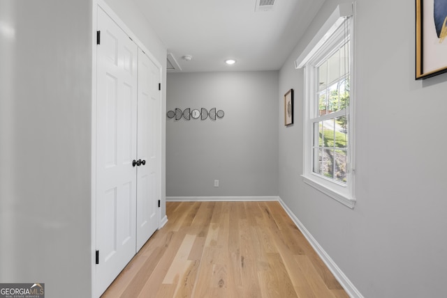 2672 Langland Ct NE, Atlanta, GA 30345 - hallway featuring light wood-style flooring, baseboards, and recessed lighting