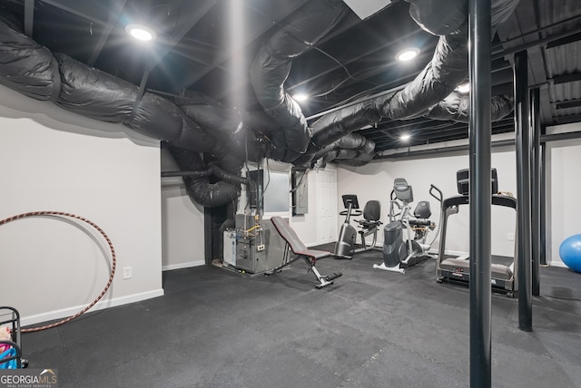 2672 Langland Ct NE, Atlanta, GA 30345 - workout area with heating unit and baseboards