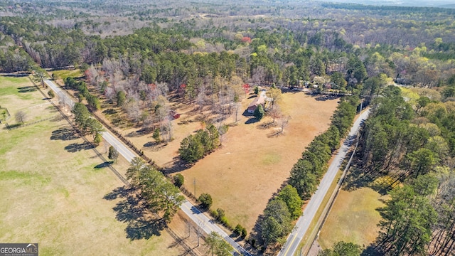 9095 Cedar Grove Rd, Fairburn, GA 30213 - bird's eye view with a wooded view and a rural view