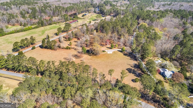 9095 Cedar Grove Rd, Fairburn, GA 30213 - drone / aerial view with a wooded view