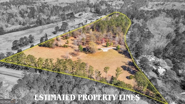 9095 Cedar Grove Rd, Fairburn, GA 30213 - birds eye view of property featuring a view of trees