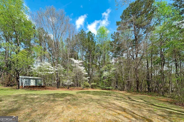 195 Creekside Way, Mcdonough, GA 30252 - view of grassy yard with a wooded view
