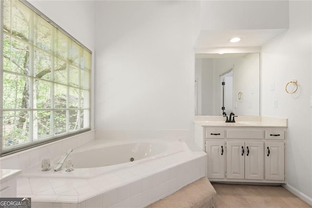 2731 Old Coach Rd, Duluth, GA 30096 - full bathroom with vanity and a jetted tub