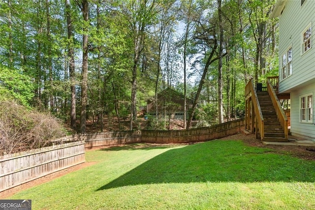 2731 Old Coach Rd, Duluth, GA 30096 - fenced backyard featuring stairs