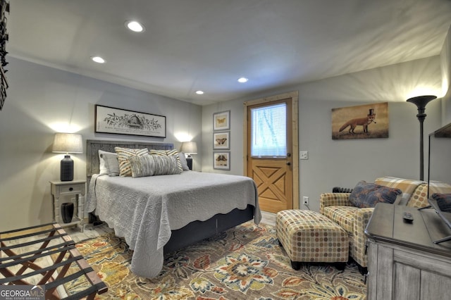 bedroom featuring recessed lighting