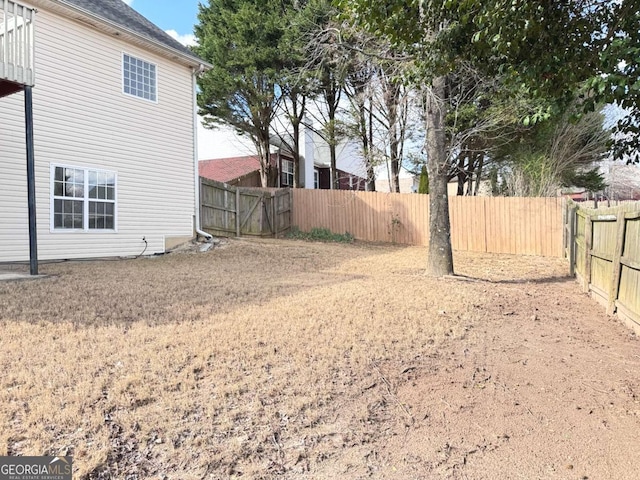 view of fenced backyard