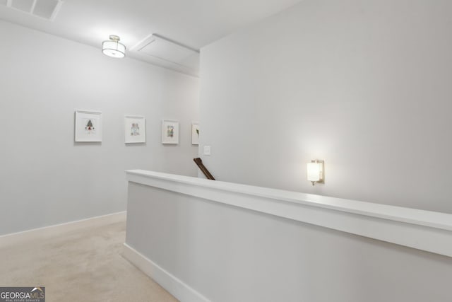 5726 Taylor Way, Sandy Springs, GA 30342 - hallway featuring light colored carpet and an upstairs landing