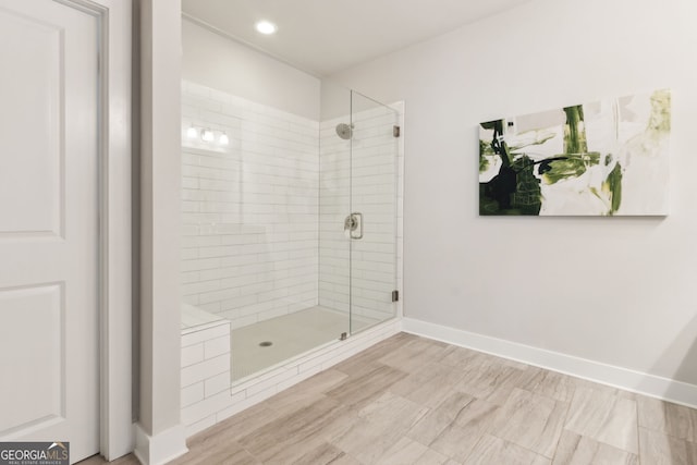 5726 Taylor Way, Sandy Springs, GA 30342 - bathroom with tiled shower and recessed lighting