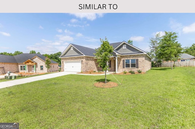 107 Tilden Way, Perry, GA 31069 - craftsman inspired home with driveway, brick siding, and an attached garage