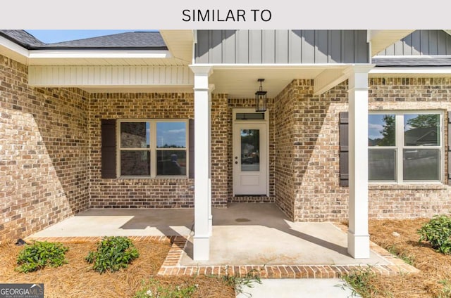 107 Tilden Way, Perry, GA 31069 - view of exterior entry with brick siding and board and batten siding