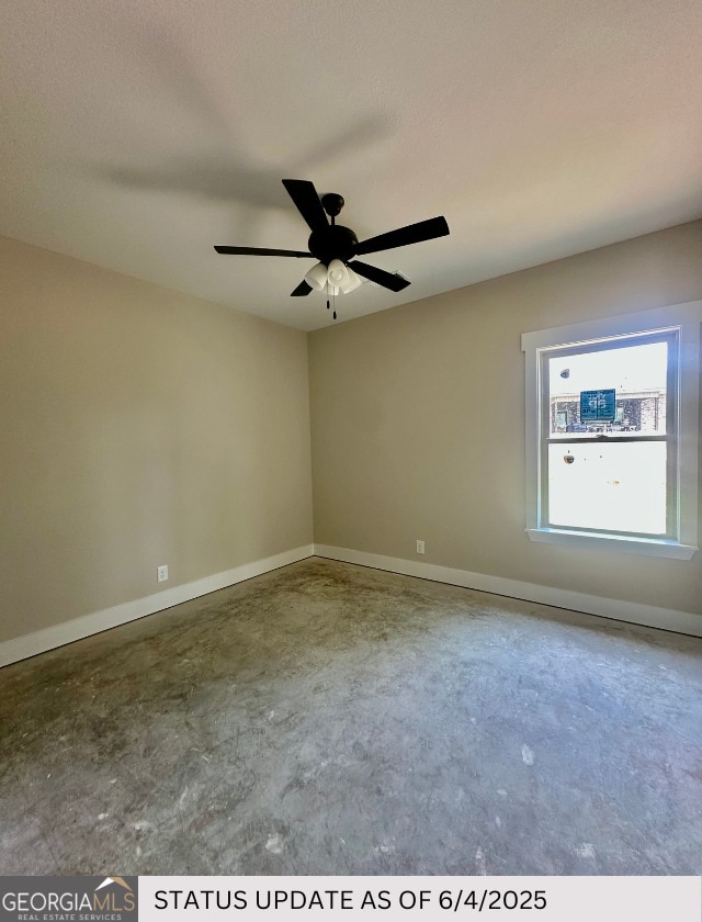 107 Tilden Way, Perry, GA 31069 - spare room with concrete flooring and a ceiling fan