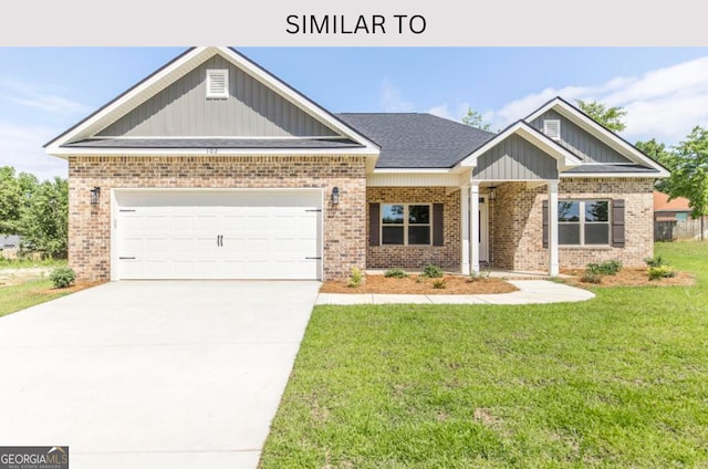 107 Tilden Way, Perry, GA 31069 - craftsman inspired home with brick siding, board and batten siding, and a front yard