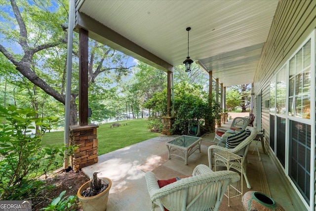 view of patio / terrace featuring a porch