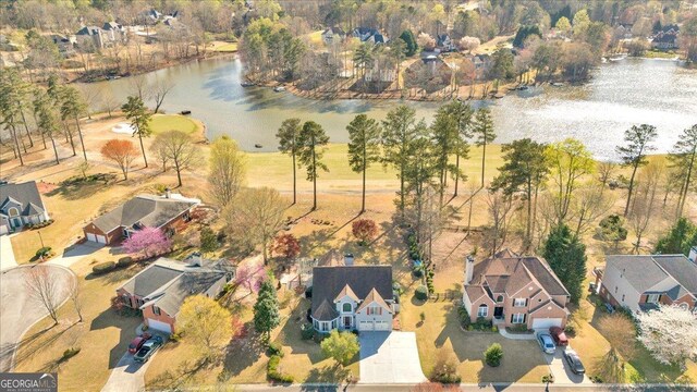 2445 Ridgelake Dr, Villa Rica, GA 30180 - aerial view of residential area with a nearby body of water