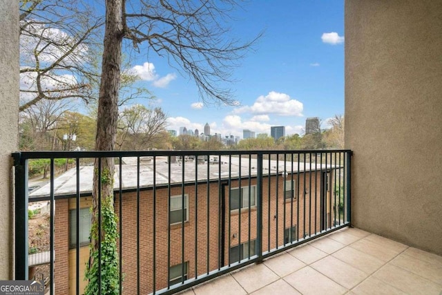 balcony with a city view