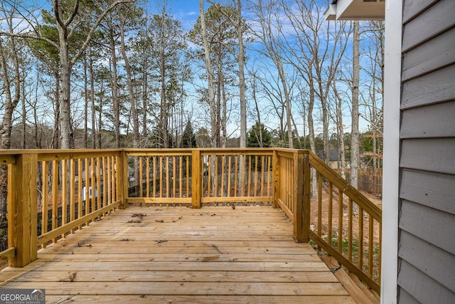 8443 Park Ridge Ln, Riverdale, GA 30274 - view of wooden terrace