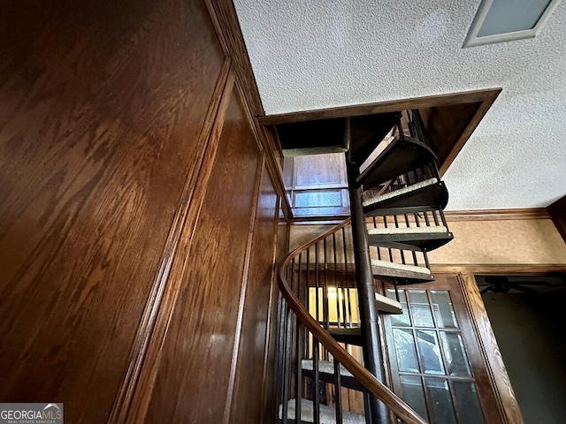 608 Pine Point Ct, Valdosta, GA 31602 - stairs featuring ceiling fan