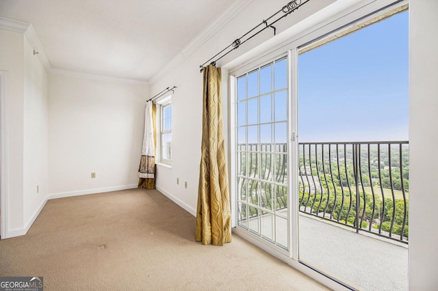 195 14th St NE Ph 306, Atlanta, GA 30309 - spare room with carpet, ornamental molding, and baseboards