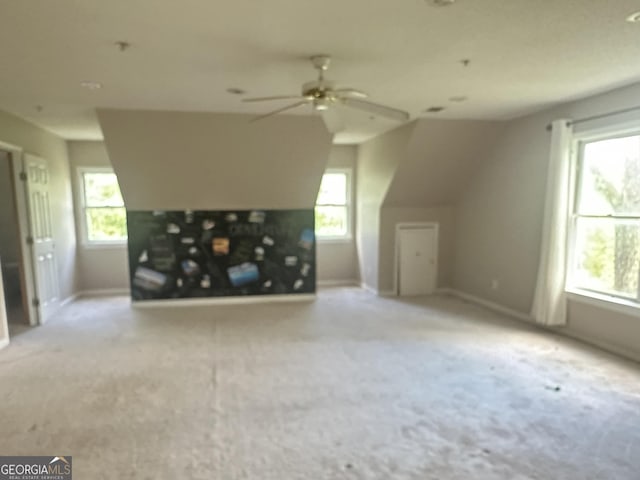 78 Ramblin Rose Ln, Rabun Gap, GA 30568 - additional living space featuring a ceiling fan, light carpet, and baseboards