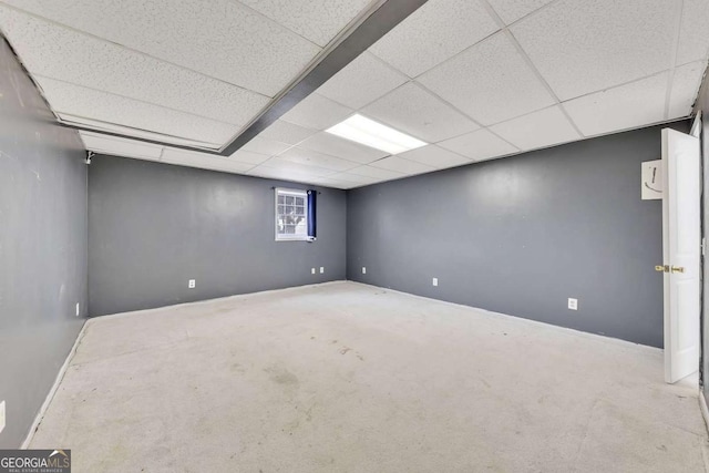 2285 Bascomb Carmel Rd, Woodstock, GA 30189 - basement with a drop ceiling