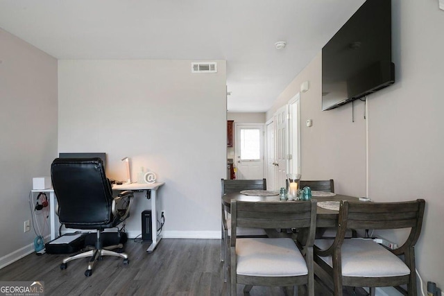 413 W I Pkwy, Dallas, GA 30132 - office with baseboards, visible vents, and dark wood-type flooring