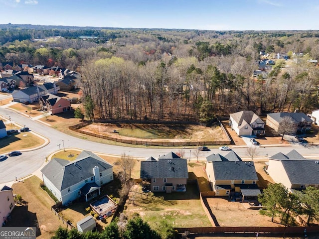 3475 Summerlin Pkwy, Lithia Springs, GA 30122 - aerial view featuring a residential view and a wooded view