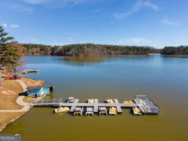 3475 Summerlin Pkwy, Lithia Springs, GA 30122 - view of water feature with a boat dock