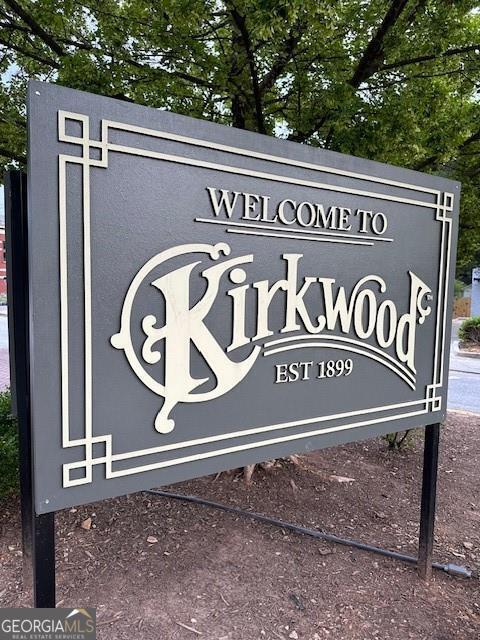 view of community sign