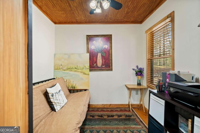 27 Alpine Dr Unit 3625, Ellijay, GA 30540 - stairway with wooden ceiling, crown molding, a ceiling fan, and healthy amount of natural light