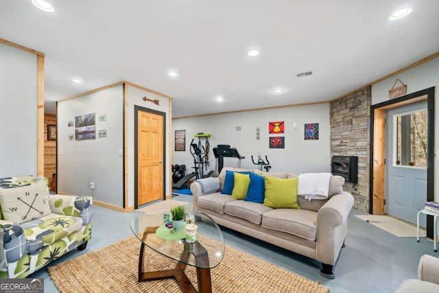 27 Alpine Dr Unit 3625, Ellijay, GA 30540 - living area with recessed lighting and ornamental molding