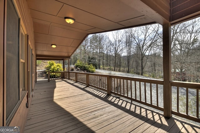 view of wooden deck