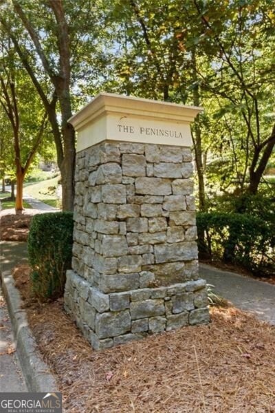 view of community sign