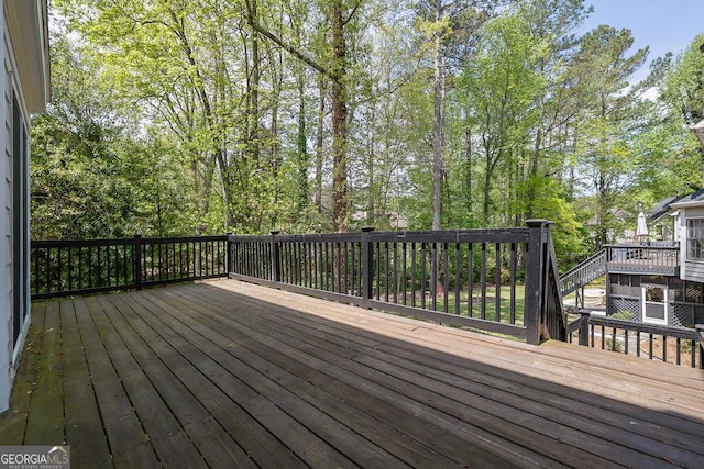 7037 Waters Edge Dr, Stone Mountain, GA 30087 - deck featuring stairway