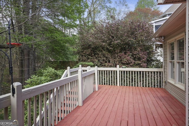 view of wooden terrace