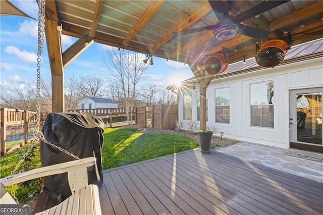 1759 Moccasin Gap Rd, Lula, GA 30554 - wooden deck with a grill