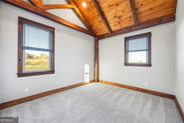 1759 Moccasin Gap Rd, Lula, GA 30554 - carpeted empty room featuring wooden ceiling and baseboards