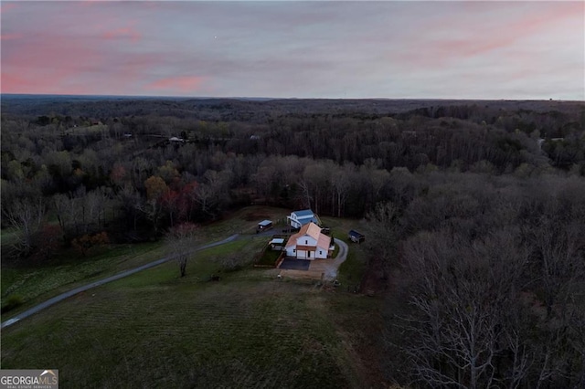 1759 Moccasin Gap Rd, Lula, GA 30554 - aerial view at dusk of a view of trees