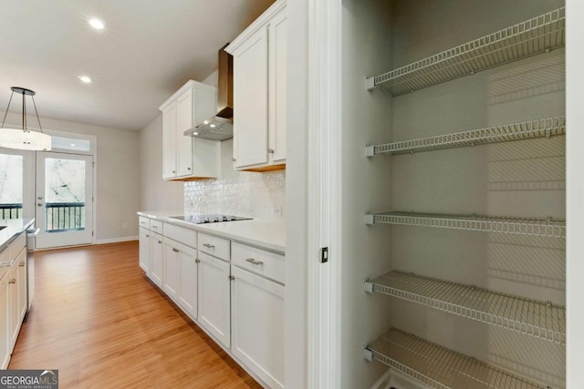 pantry with french doors